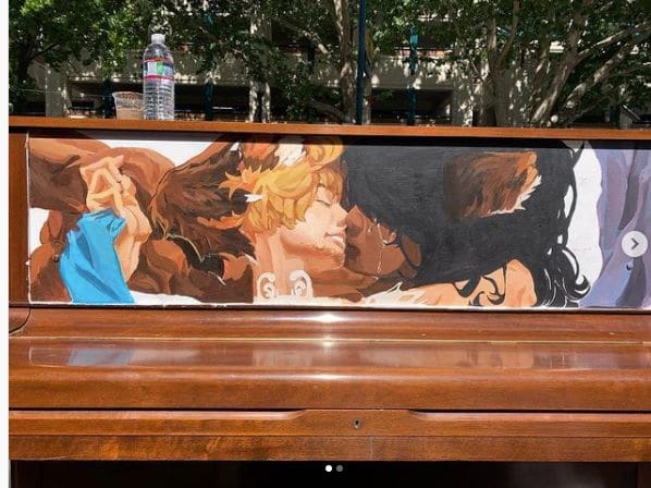 Public piano in Walnut Creek, California, United States