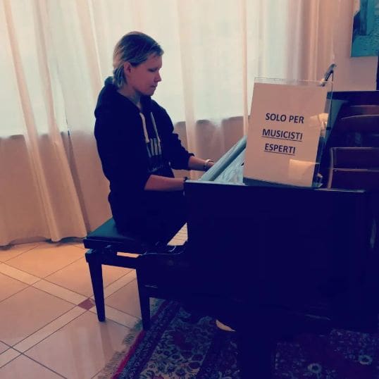 Public piano in Foggia, Apulia, Italy
