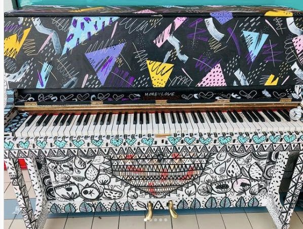 Public piano in Bristol, England, United Kingdom
