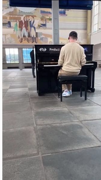 Public piano in Amsterdam, North Holland, Netherlands