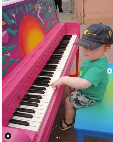 Public piano in West Des Moines, Iowa, United States
