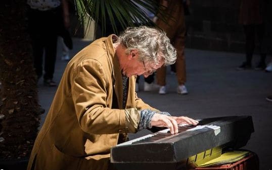 Public piano in Barcelona, Catalonia, Spain