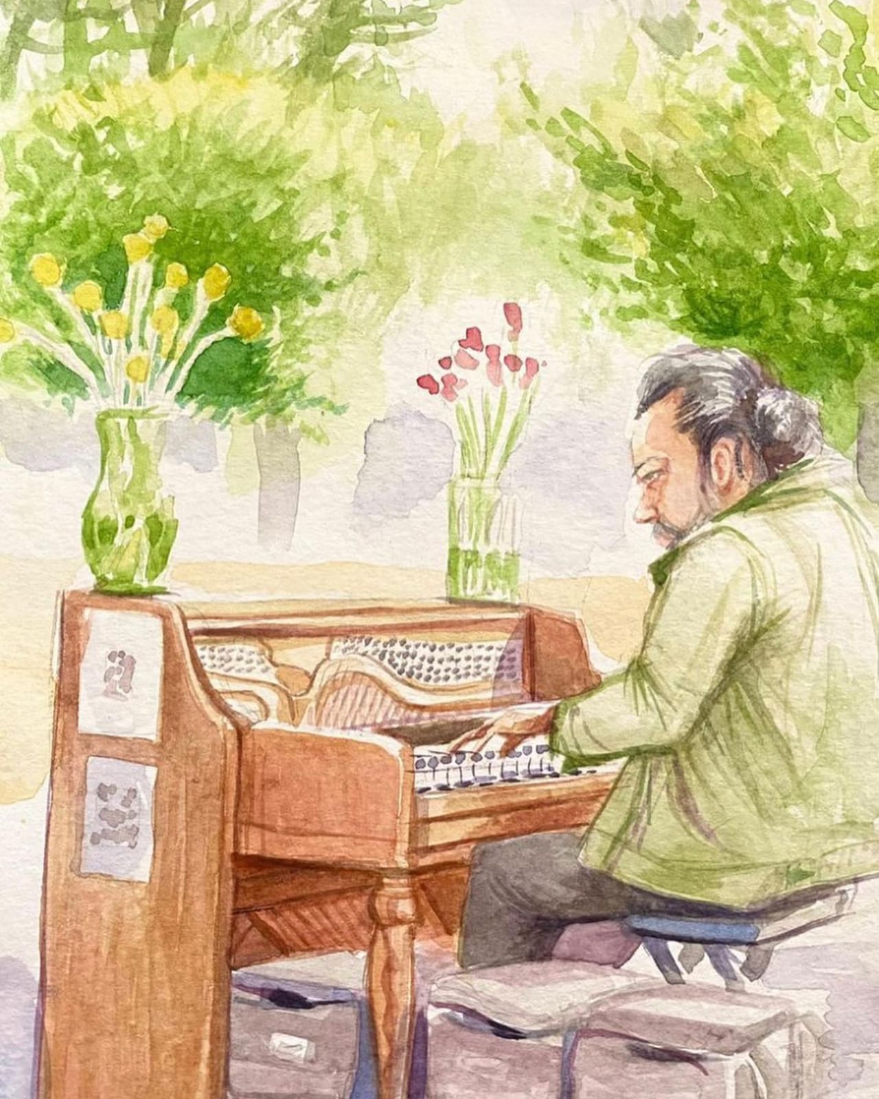 Public piano in San Francisco, California, United States
