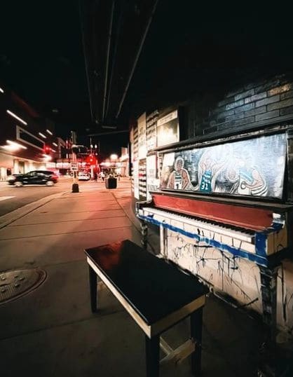 Public piano in Minneapolis, Minnesota, United States
