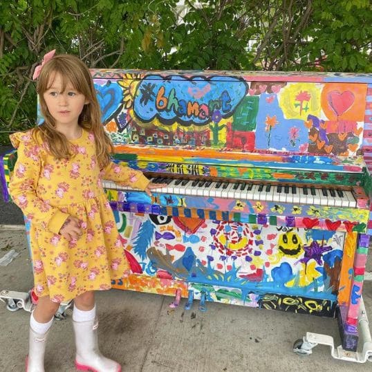 Public piano in Oakland County, Michigan, United States