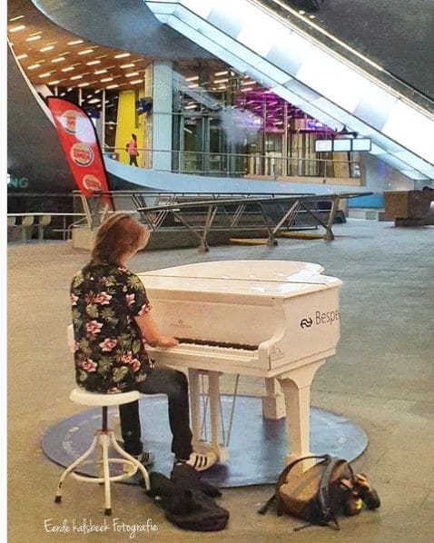 Public piano in Arnhem, Gelderland, Netherlands