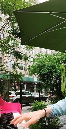 Photo of Freeman Plaza East at Varick Street, Hudson Square, Manhattan, New York County, New York, 10005, United States. Does your brain fill in the missing note? For a piano…