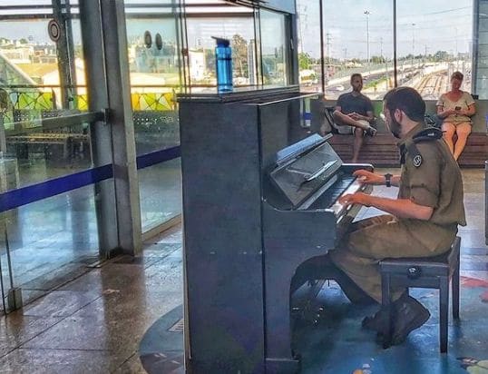 Public piano in Tel Aviv-Yafo, Tel Aviv District, Israel