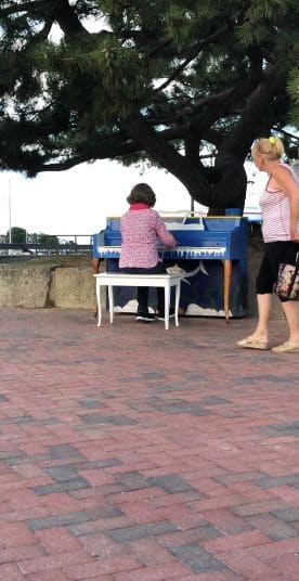 Public piano in Newburyport, Massachusetts, United States