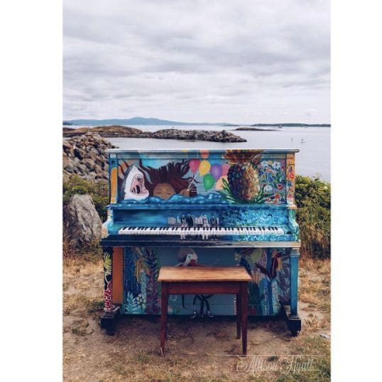 Public piano in Capital Regional District, British Columbia, Canada