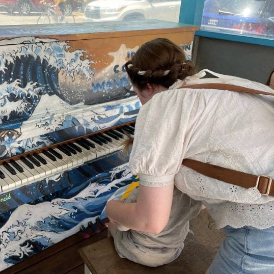 Public piano in Lynchburg, Virginia, United States