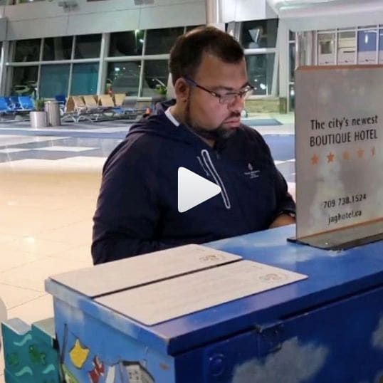 Public piano in St. John's, Newfoundland and Labrador, Canada