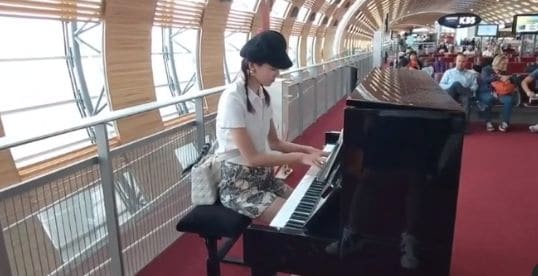 Public piano in Seine-Saint-Denis, Ile-de-France, France