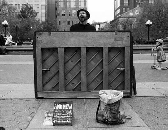 Public piano in New York County, New York, United States