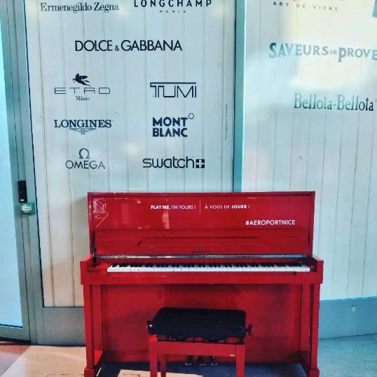 Public piano in Nice, Provence-Alpes-Côte d'Azur, France