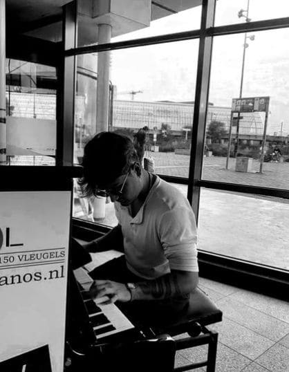 Public piano in Amsterdam, North Holland, Netherlands