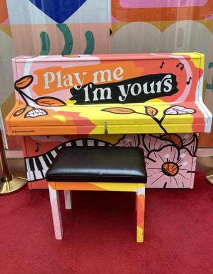 Public piano in London, England, United Kingdom