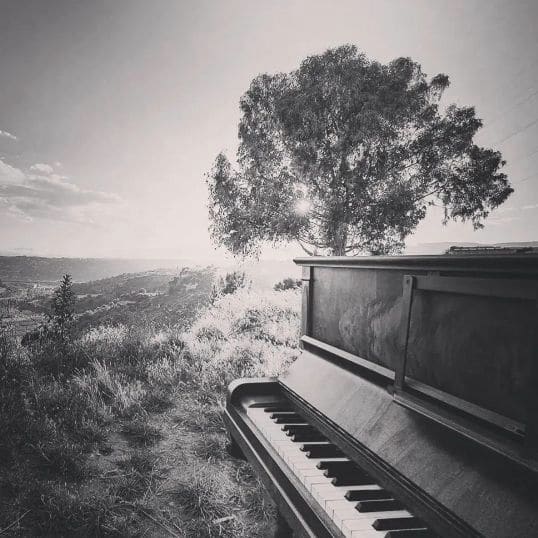 Public piano in Lake County, California, United States