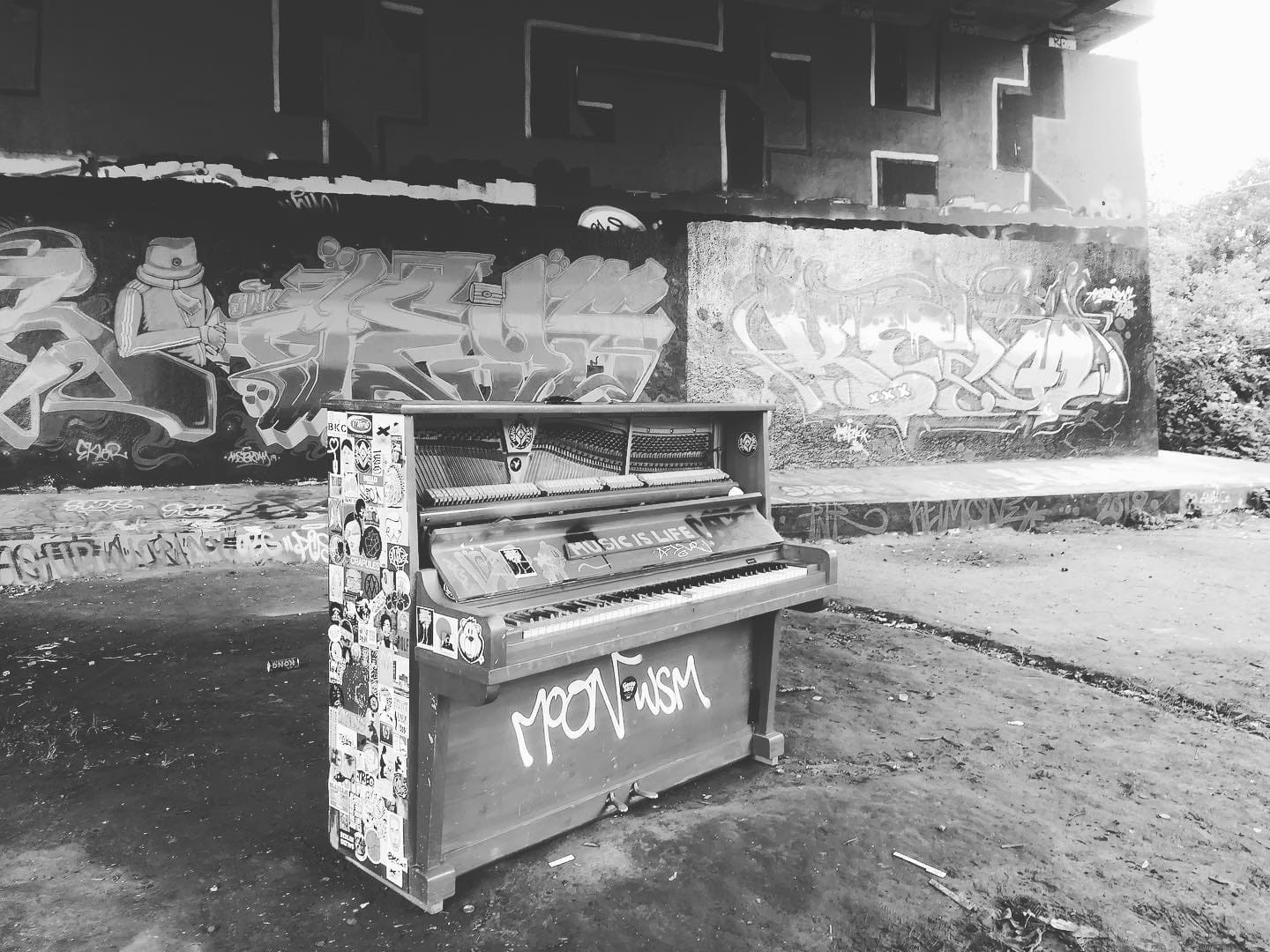 Public piano in Amsterdam, North Holland, Netherlands