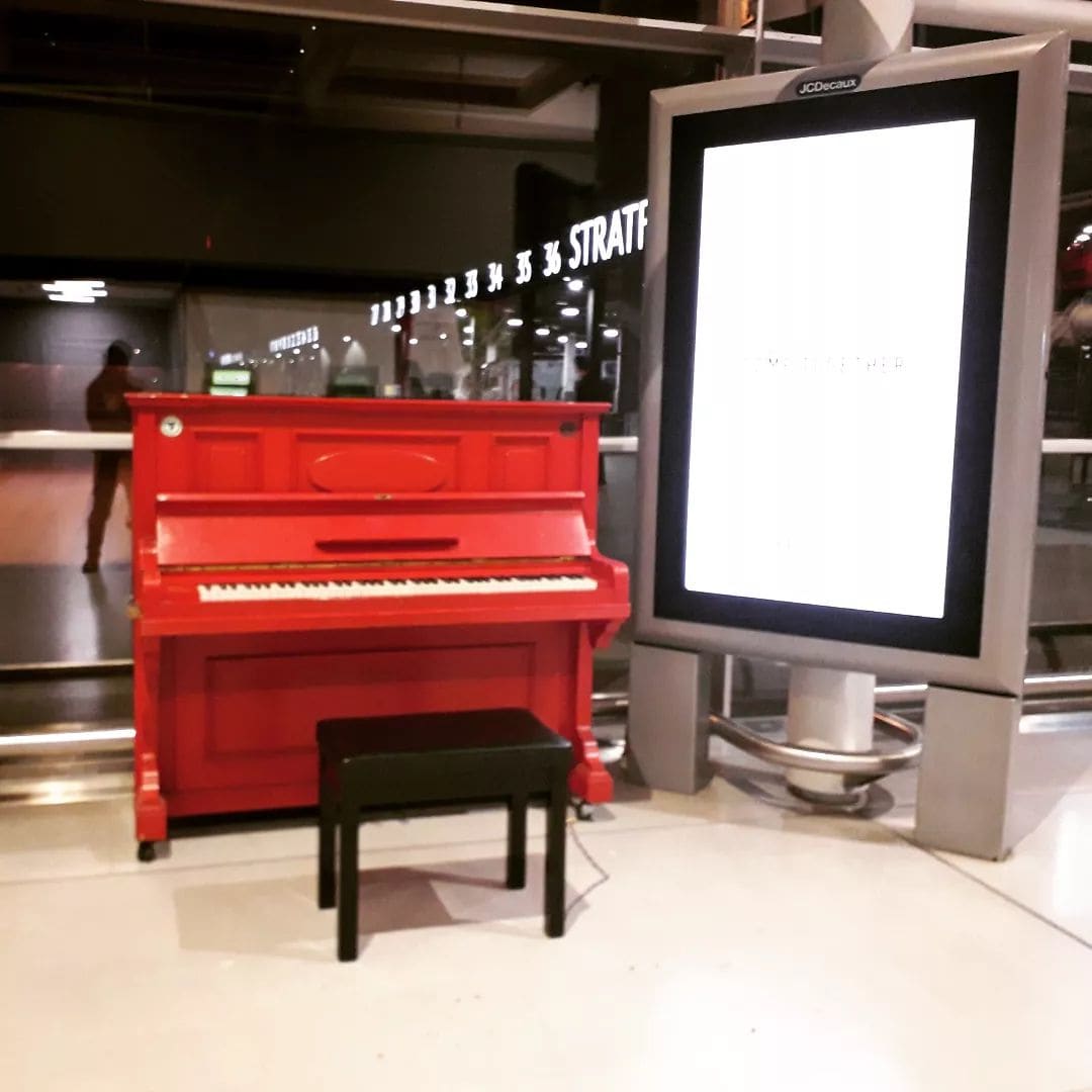 Public piano in London, England, United Kingdom