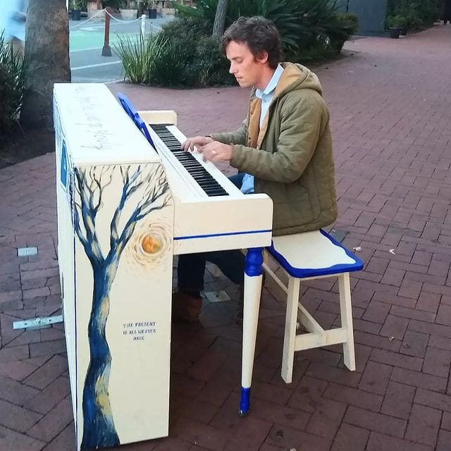 Public piano in Santa Barbara, California, United States
