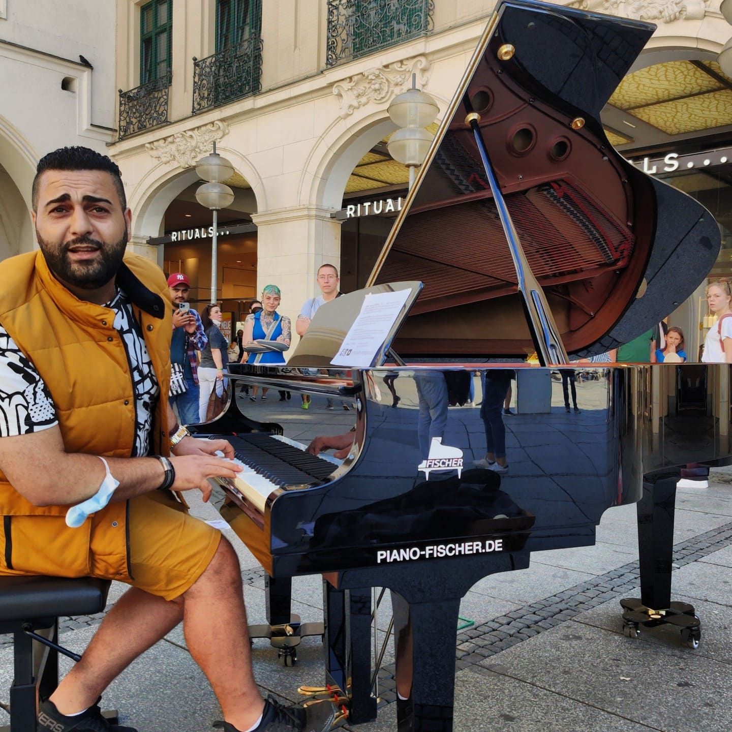 Public piano in Munich, Bavaria, Germany