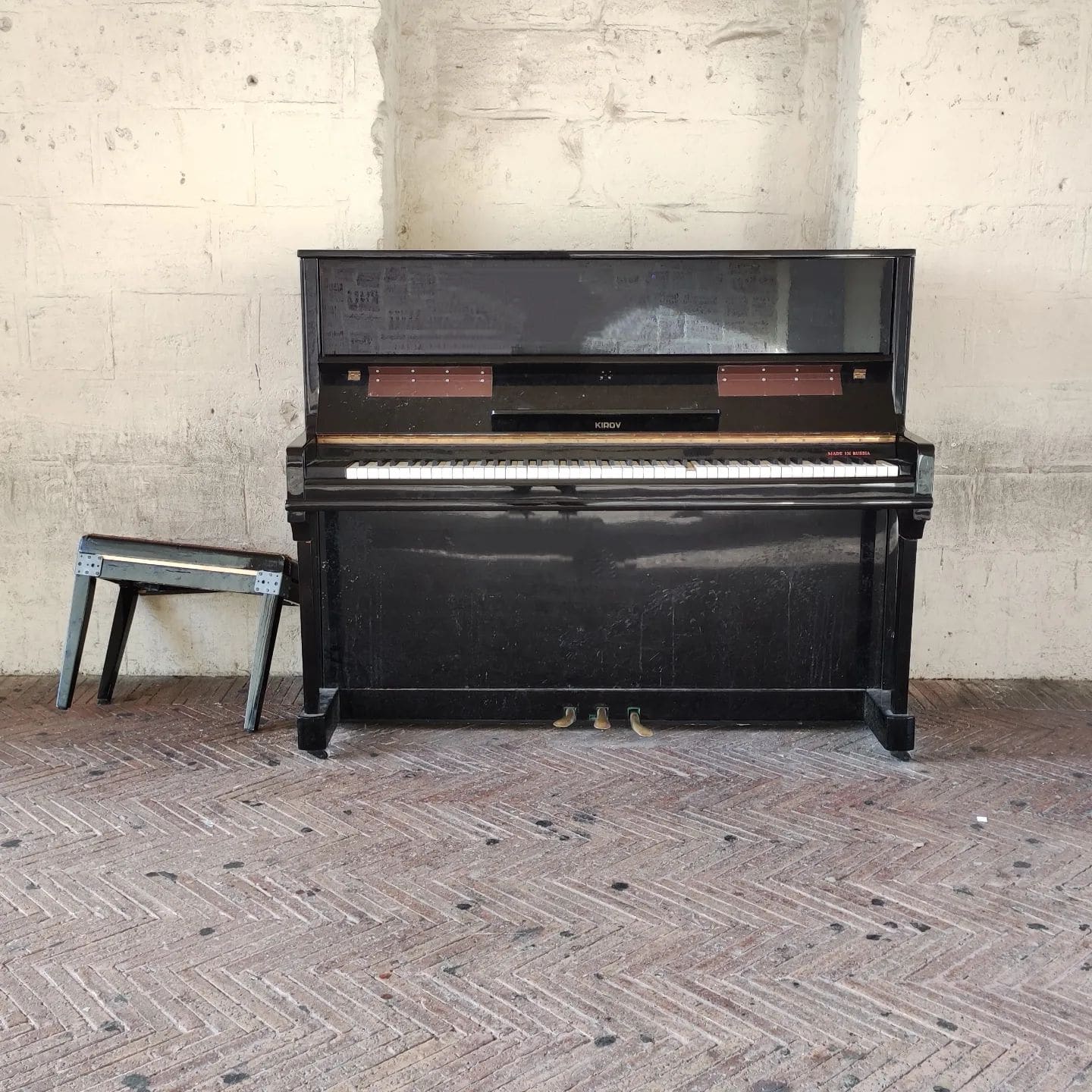 Public piano in Matera, Basilicata, Italy