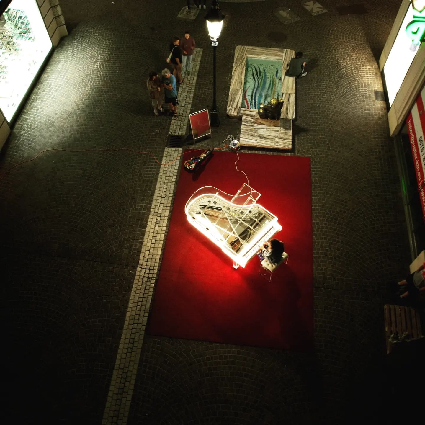 Public piano in Klagenfurt, Carinthia, Austria