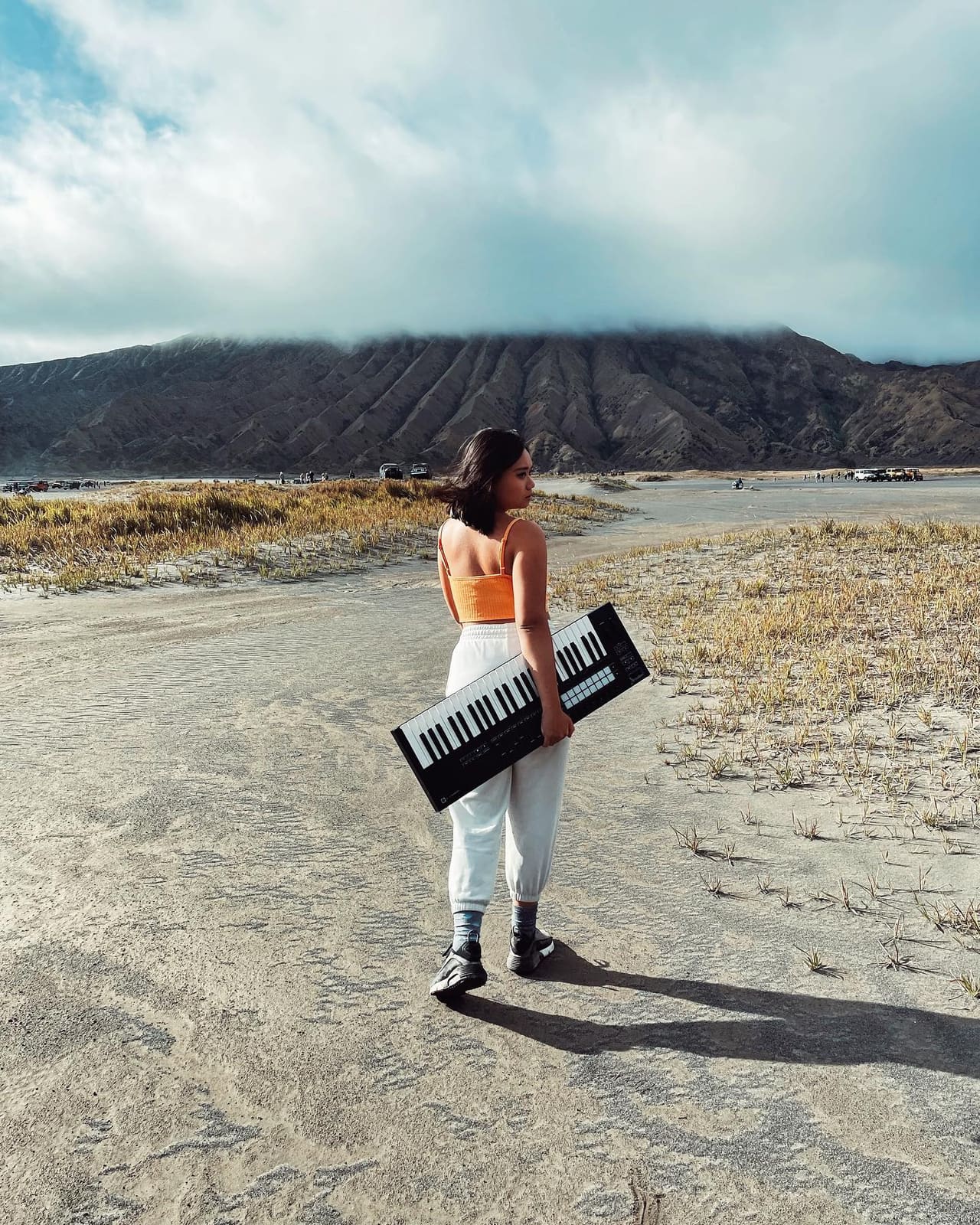 Public piano in Probolinggo, East Java, Indonesia