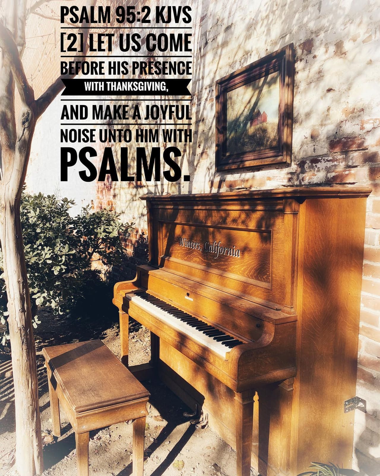 Public piano in Yolo County, California, United States
