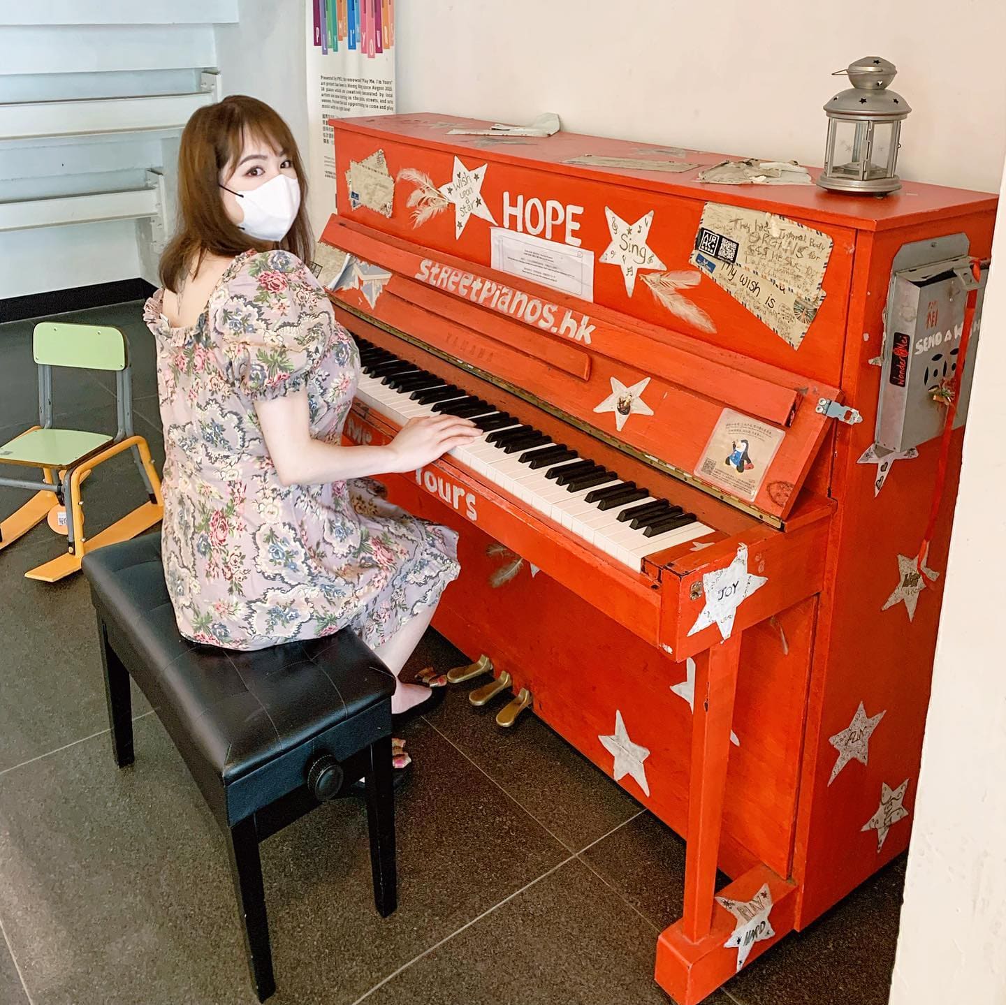 Public piano in Hong Kong Island, Hong Kong, China