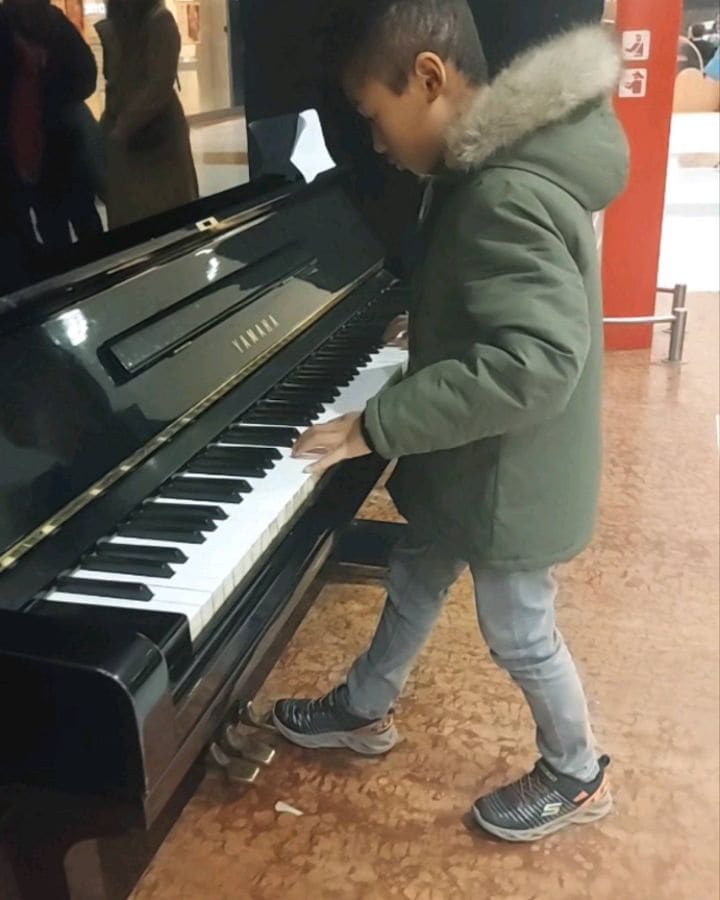 Public piano in Florence, Tuscany, Italy