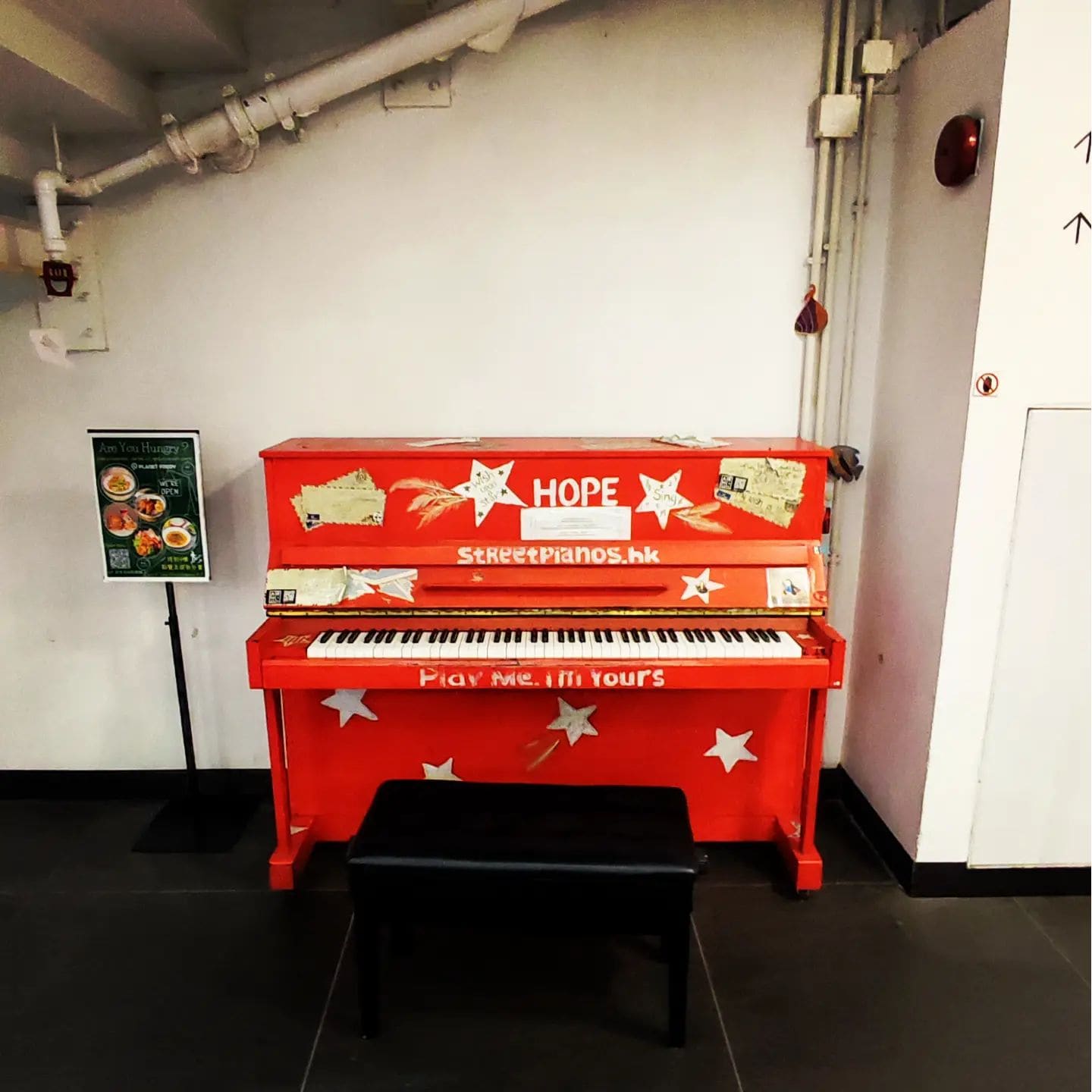 Public piano in Hong Kong Island, Hong Kong, China
