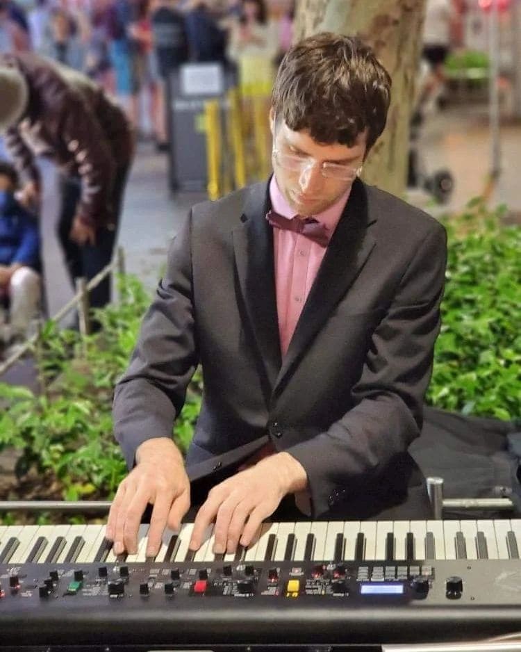 Photo of Bourke Street, Melbourne at Melbourne Visitor Booth, Bourke Street Mall, Melbourne, Southbank, Melbourne, City of Melbourne, Victoria, 3000, Australia. nick_pollock_piano