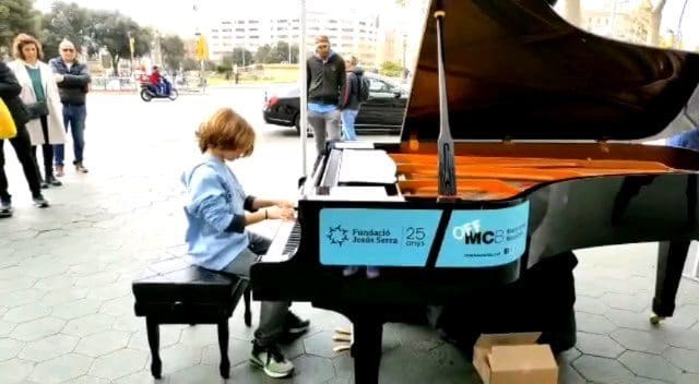 Public piano in Barcelona, Catalonia, Spain
