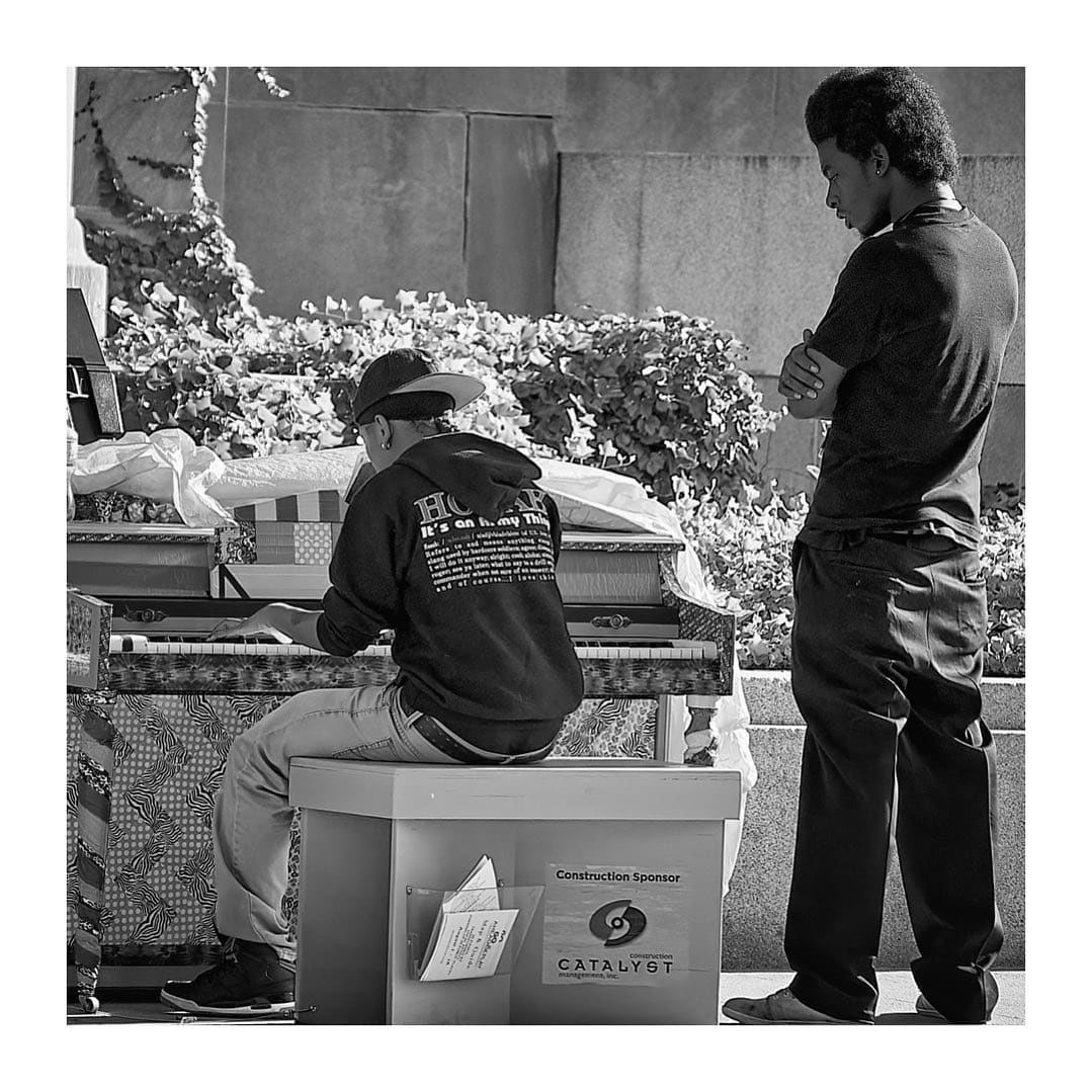 Public piano in Indianapolis, Indiana, United States