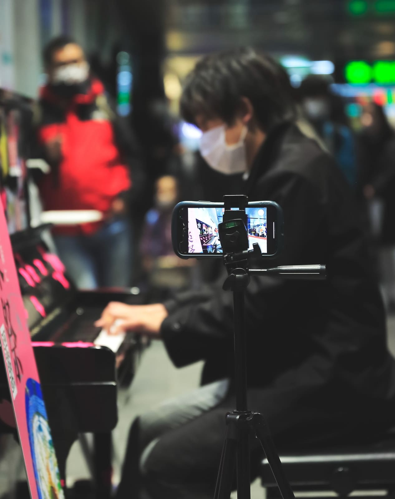 Public piano in Taito, Japan