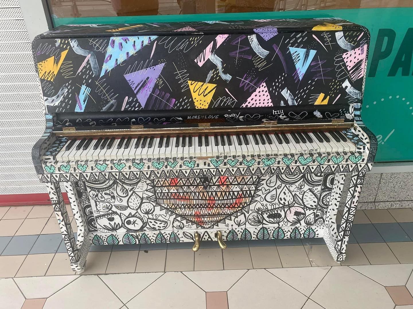 Public piano in Bristol, England, United Kingdom