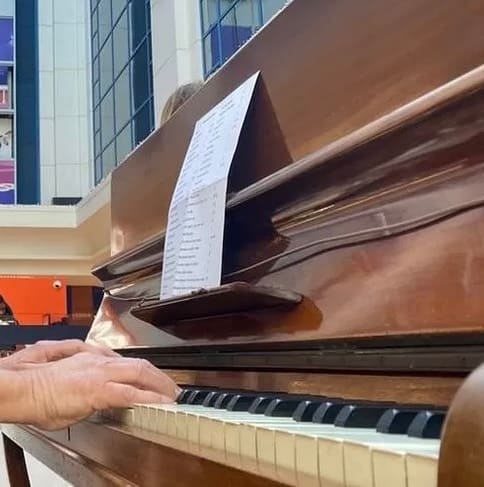 Public piano in England, United Kingdom