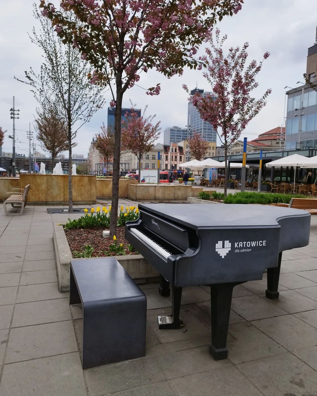 Public piano in Katowice, Silesian Voivodeship, Poland