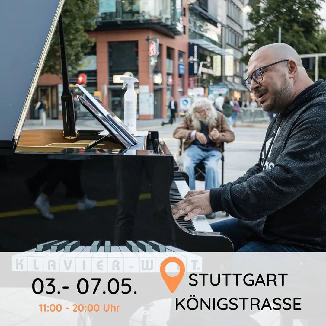 Photo of Rotebühlplatz at Rotebühlstraße, Rathaus, Stuttgart-Mitte, Stuttgart, Baden-Württemberg, 70173, Germany. openpianoforrefugees
