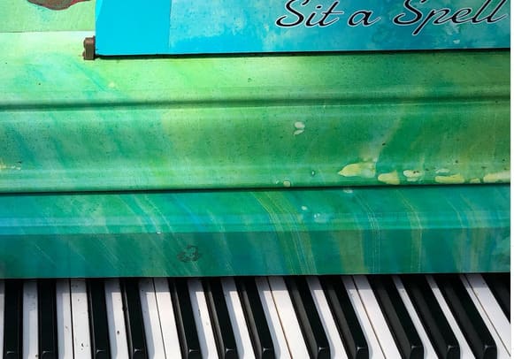 Public piano in San Diego County, California, United States