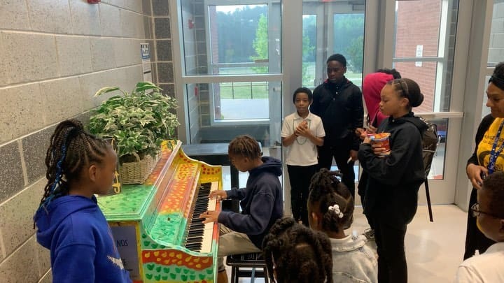 Public piano in Clayton County, Georgia, United States