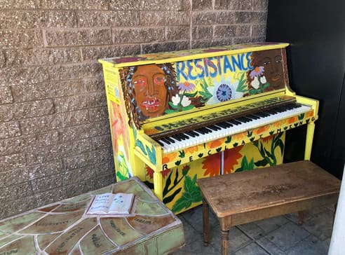 Public piano in Yolo County, California, United States