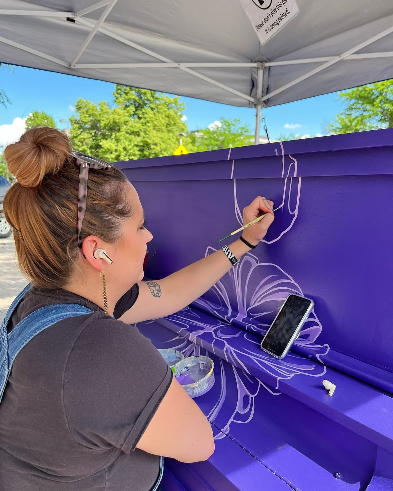Public piano in Fort Collins, Colorado, United States