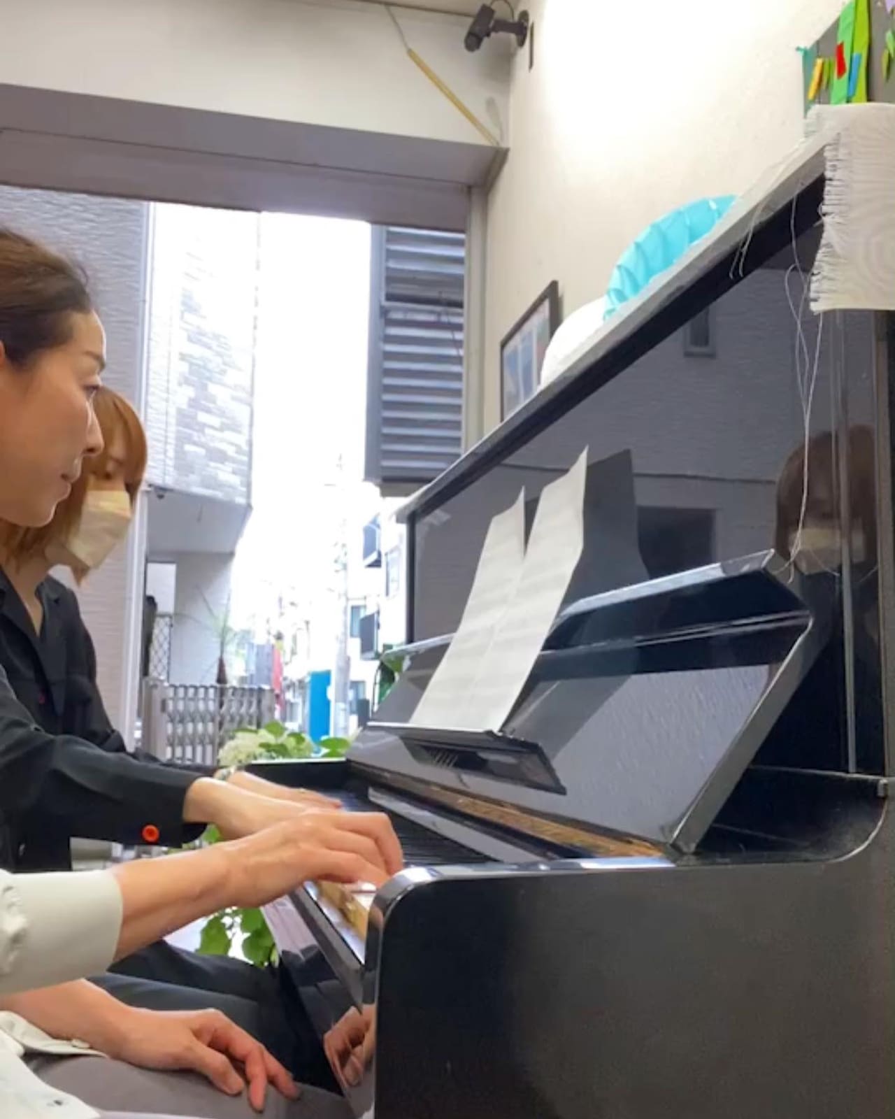 Public piano in Arakawa, Japan