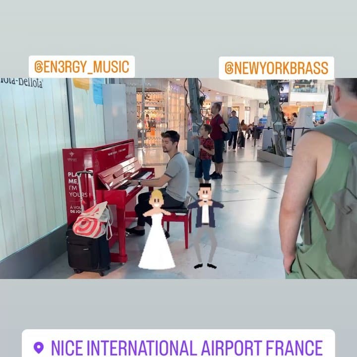 Public piano in Nice, Provence-Alpes-Côte d'Azur, France