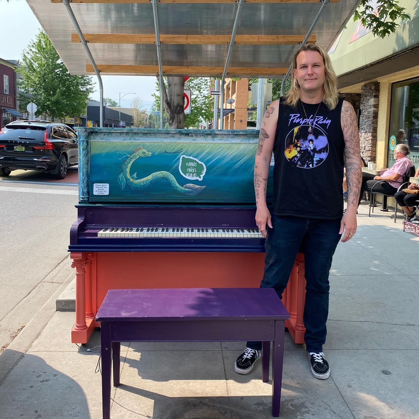 Public piano in Kelowna, British Columbia, Canada