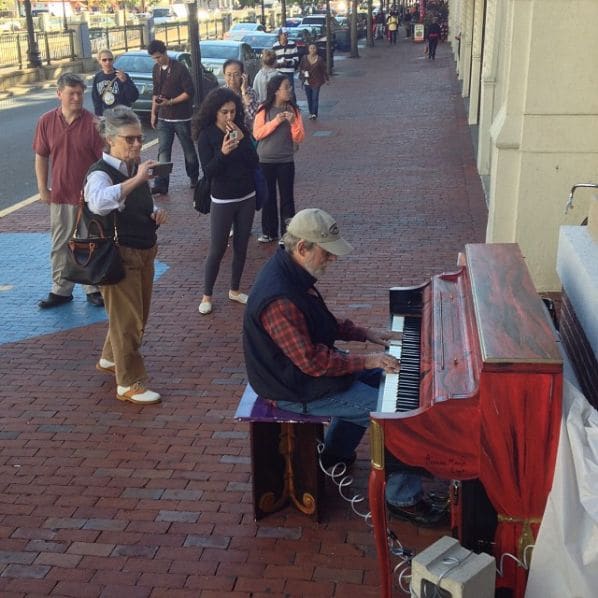 Public piano in Boston, Massachusetts, United States