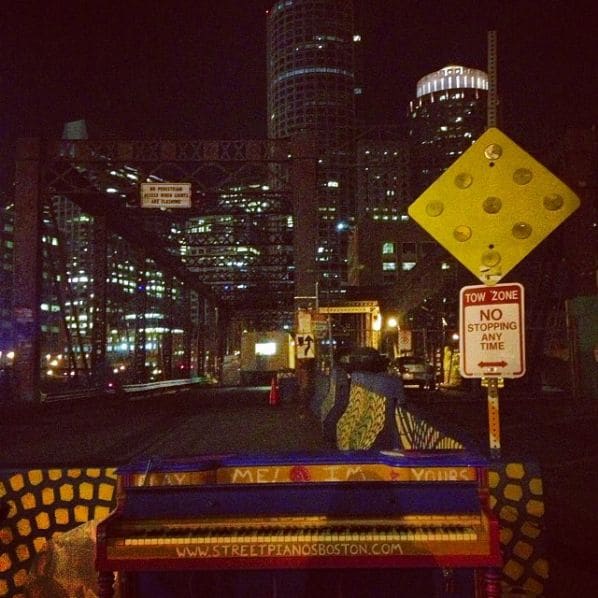 Public piano in Boston, Massachusetts, United States